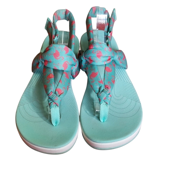 Clarks Arla Nicole Womens Slingback Sandal Flamingo Aqua Print Women's - Picture 9 of 16